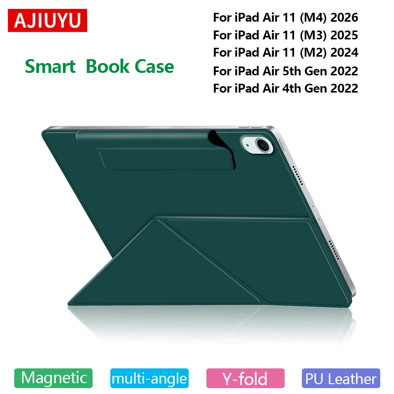 Magnetic Smart Book Cover for iPad Air - Y-Fold Design