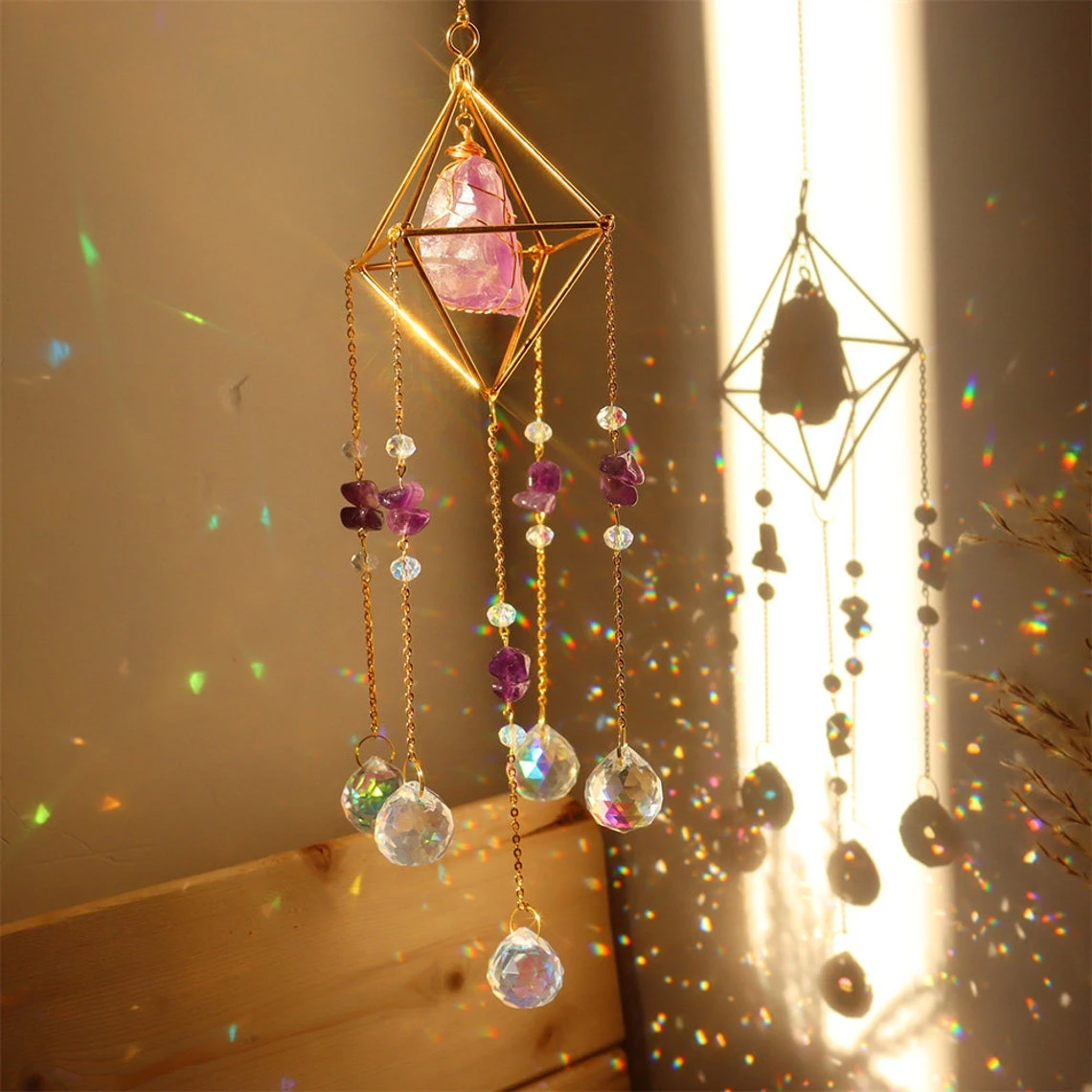 Prism Crystals Sun Catcher Suncatcher Light Catcher Sunlight Catchers Room Decor Key