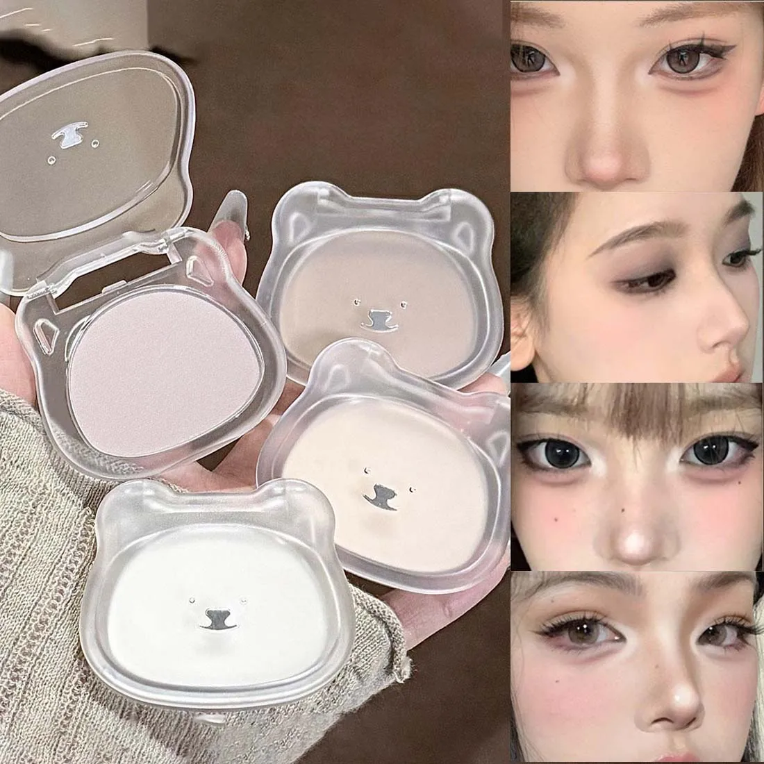 Kakashow Silky Matte Highlighter Powder for Contouring & Brightening 3D Makeup Look