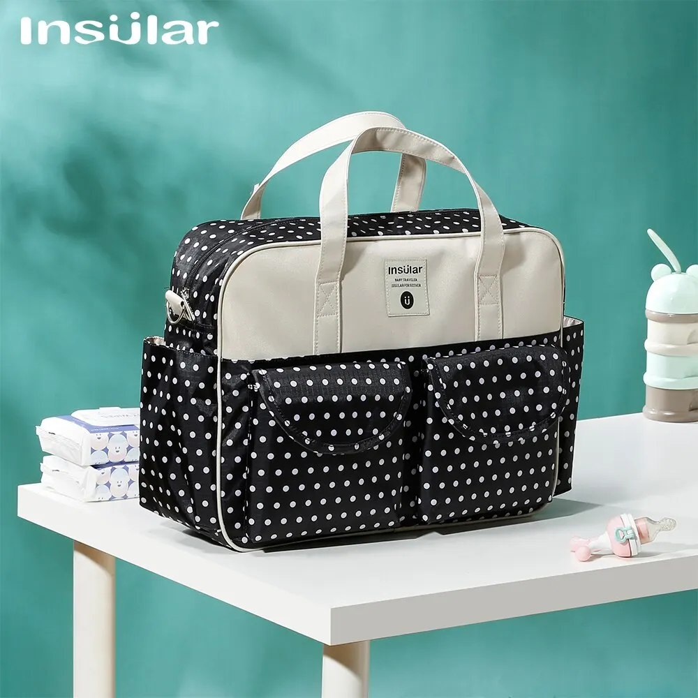 Fashion Print Diaper Tote Bag Baby Organizer Large Capacity Baby Nappy Bags for Mom Multifunction Travel Stroller Bag Baby Stuff 3