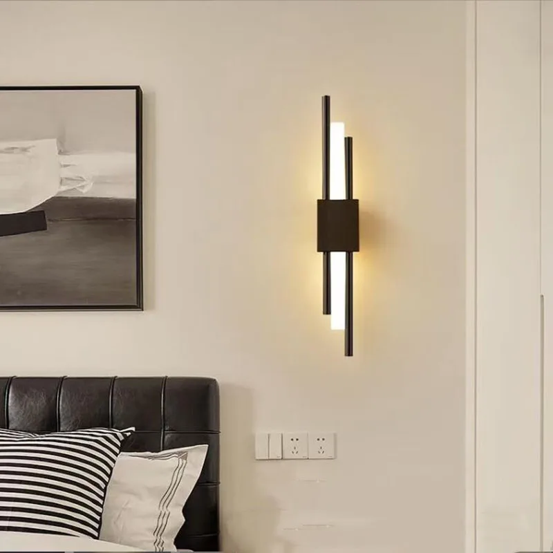 

Современная Минималистичная светодиодная настенная лампа, длинная полоса, акриловый абажур, внутреннее освещение для спальни, гостиной, задний коридор Light