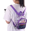 PVC Transparent Backpack Durable Clear Small Backpack Portable Lightweight Mini Cute Clear Bag for Work Outdoor Sports 1