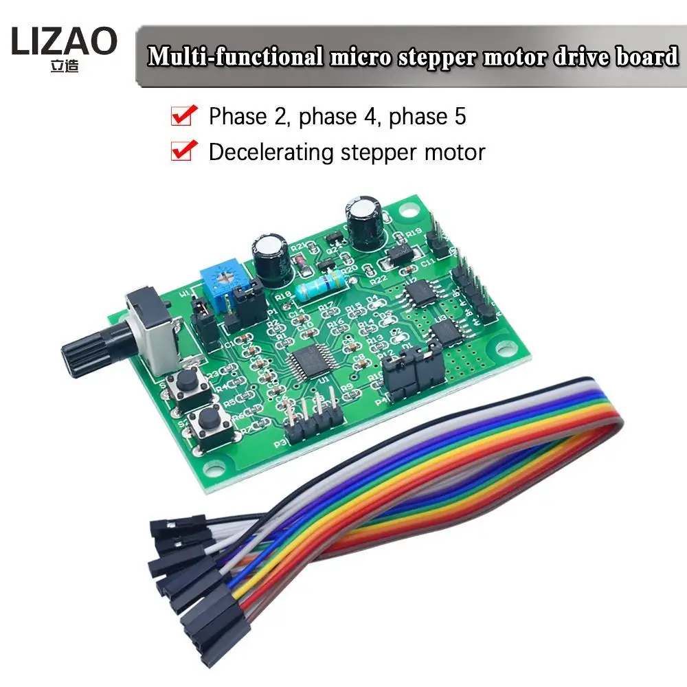 DC5V-12V 2-phase/4-phase 5-wire Mini Stepper Motor Driver Board Speed Controller 