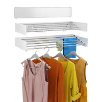 Stainless Steel Laundry Drying Rack, Collapsible Wall Mounted, Space Saving, Clothes Drying Rack, Foldable, 80cm 1