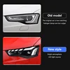 مصابيح إشارة DRL أمامية LED ، ملحقات ترقية التجميع الأمامي ، تصميم RS5 للسيارة ، Audi A5 DRL بدوره-من ، زوج واحد