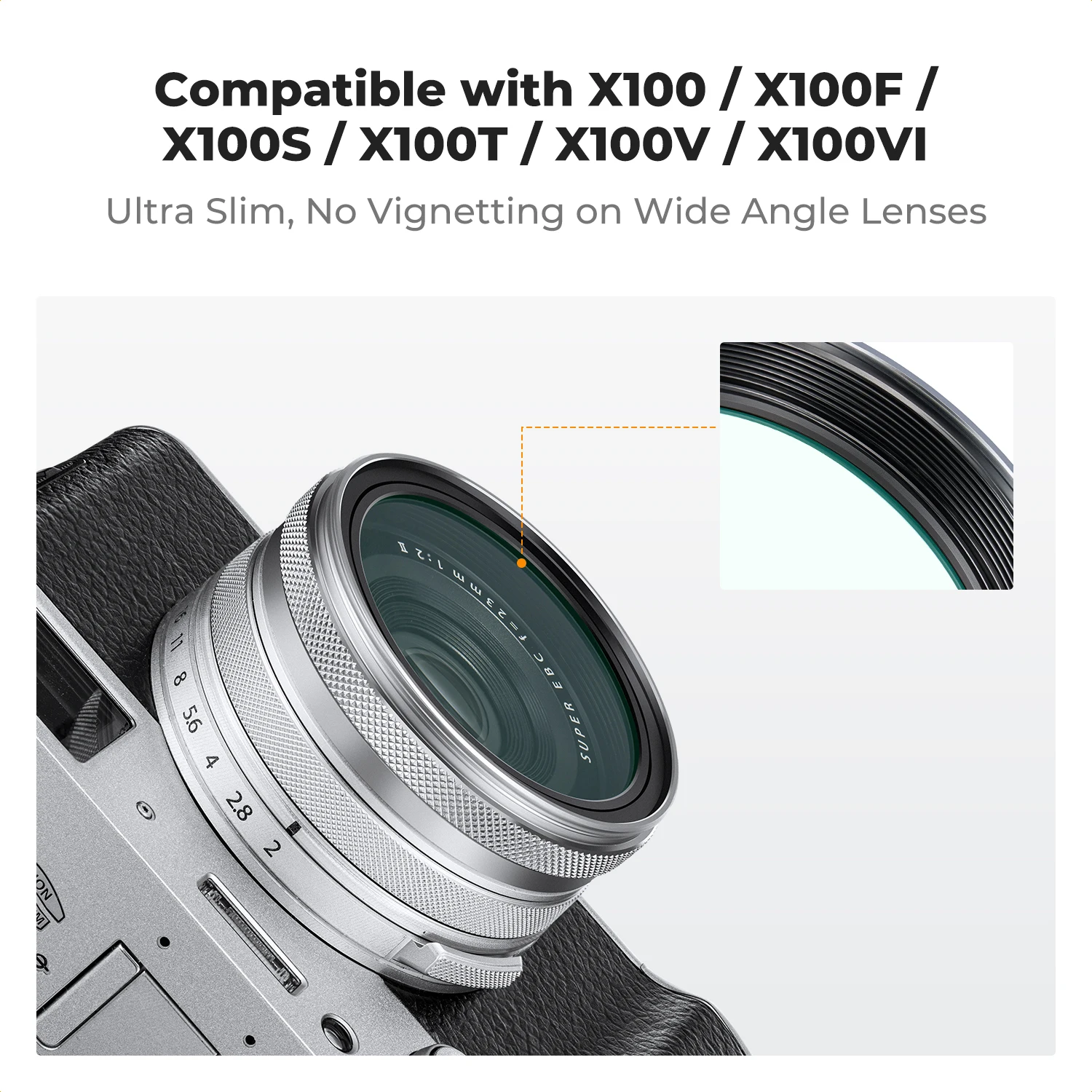 K&F Concept MCUV Black Mist 1/4 Filter Kit with Metal Square