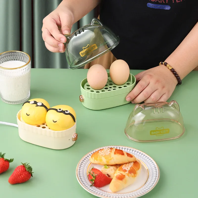 220V Breakfast Egg Steamer Egg Boiler Home Automatic Multifunctional Electric Egg Cooker Food Steamer Breakfast Cooking Machine 4