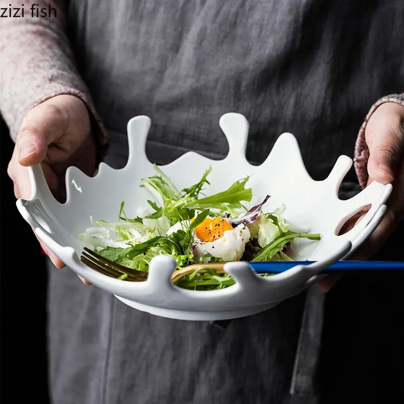 Ceramic Dessert Plates Irregular Plate Salad Dessert