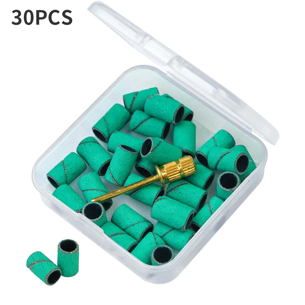 30 Stück Schleifbänder Nägel Mini Nagelbohrer Schleifbänder Nail Art Supplies Zubehör Werkzeuge Schleifbänder für Nagelbohrer – Detail 13