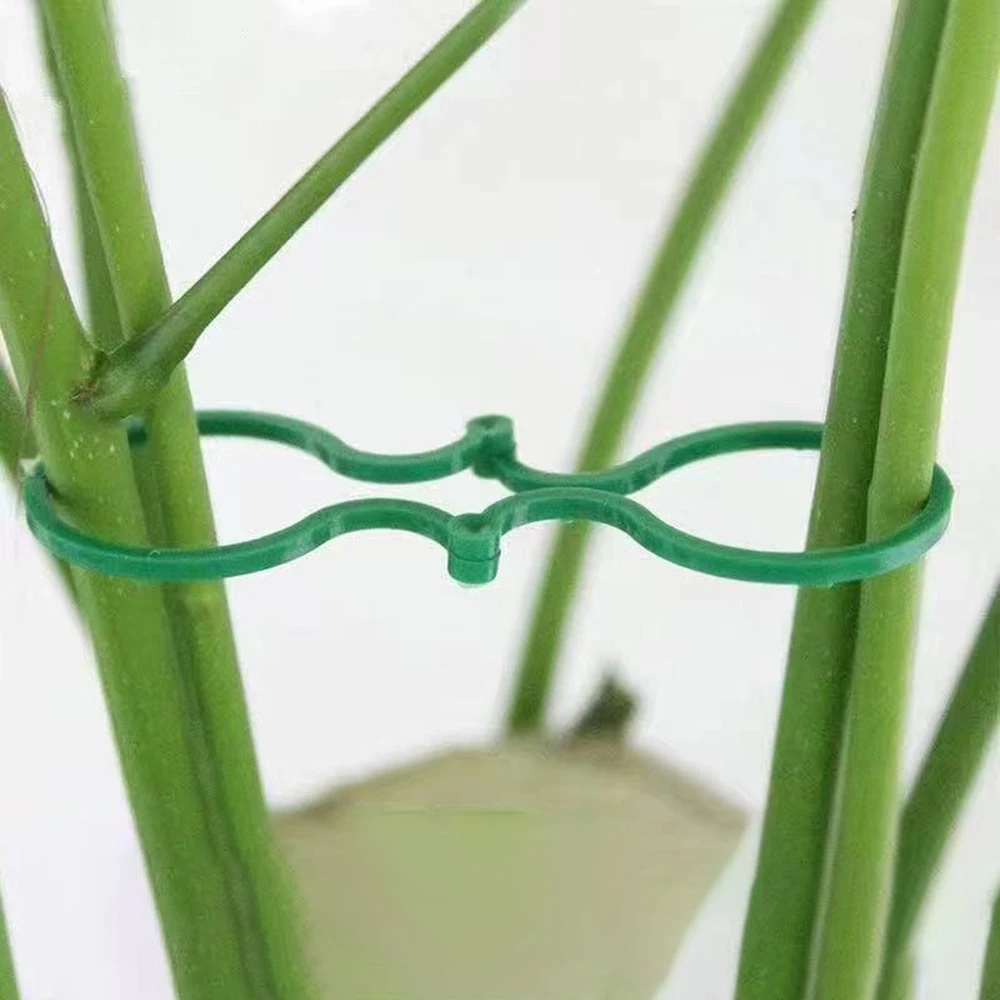 Plant Ties 50/100PCS Horticulture 8 Figure-Eight Buckle Plastic Plant Binding Fixed Cable Tie Multi-Functional Fixed Clamp Hoist Ring