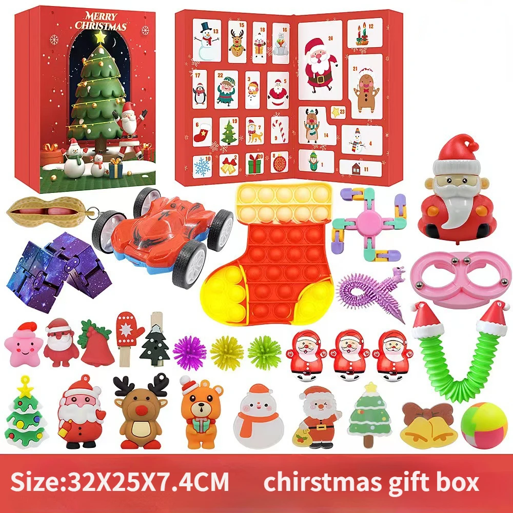 Festive Christmas Train Advent Calendar Gift Box with 24-Day DIY Surprise Bricks