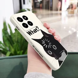 Adorable Cartoon Cat Soft Silicone Phone Case Cover
 - Redmi 15A (White)