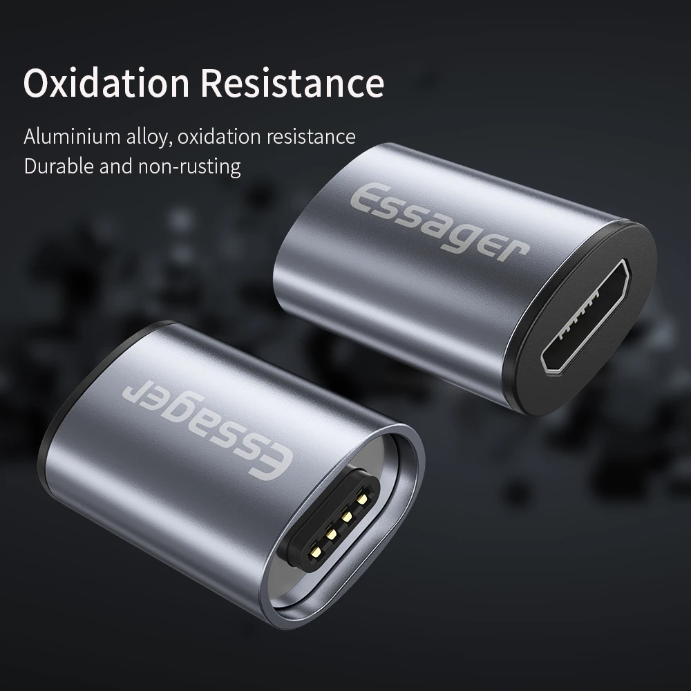 Micro USB adapter Essager micro USB magnetic adapter magnet MicroUSB female to Type C male converters for iPhone Xiaomi Samsung cable connector