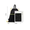 Outdoor Waterproof Nylon Sports Bag Drawstring Bag Travel Sport Drawstring Two Pocket Lightweight Backpack 6