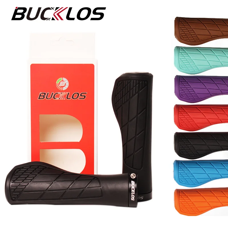 

BUCKLOS Mountain Bike Grips Rubber Bicycle Handlebar Grip Ergonomic MTB Cuffs Cycling Handlebar Sleeve with Lock Ring