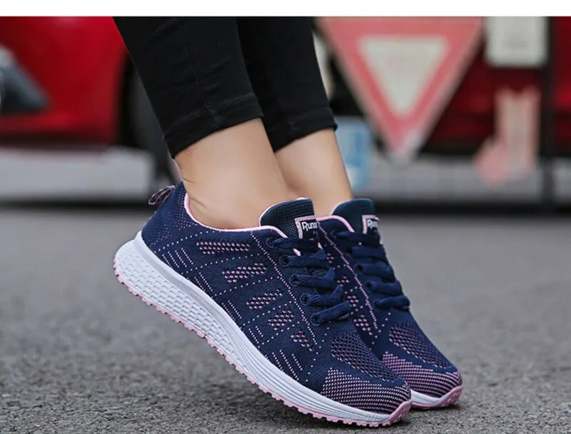 Description Picture 5 of itemWomen Casual Shoes Fashion Breathable Walking Mesh FlatShoesSneakers White Female Footwear