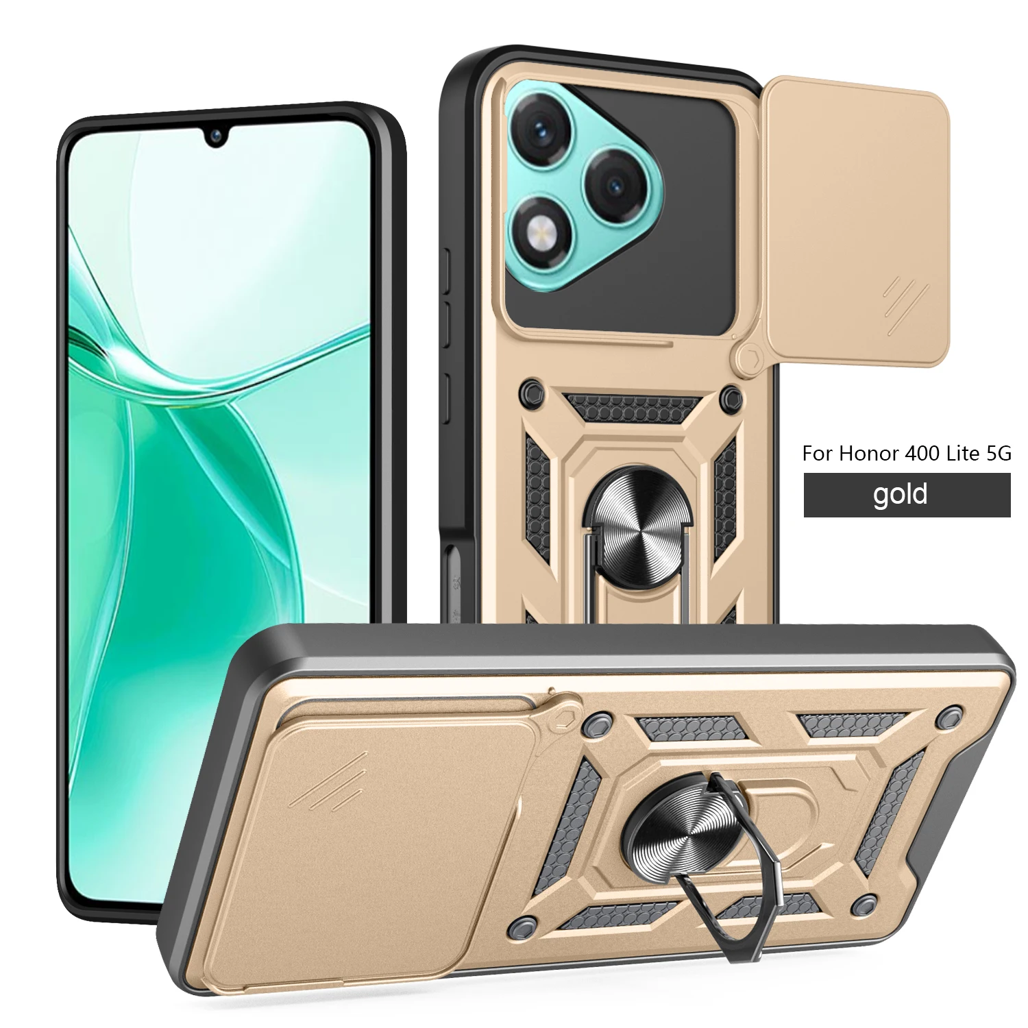 Durable Protective Phone Shell with Magnetic Ring and Camera Guard