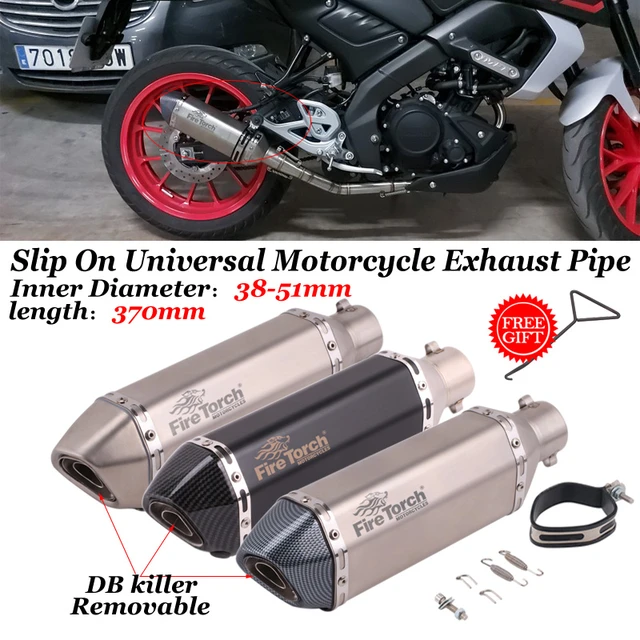 Slip On 51mm Universal Motorcyclel Exhaust System Modified Escape Moto  Muffler DB Killer For GSX250R Ninja 250 CBR500 PCX125 MP3 - AliExpress