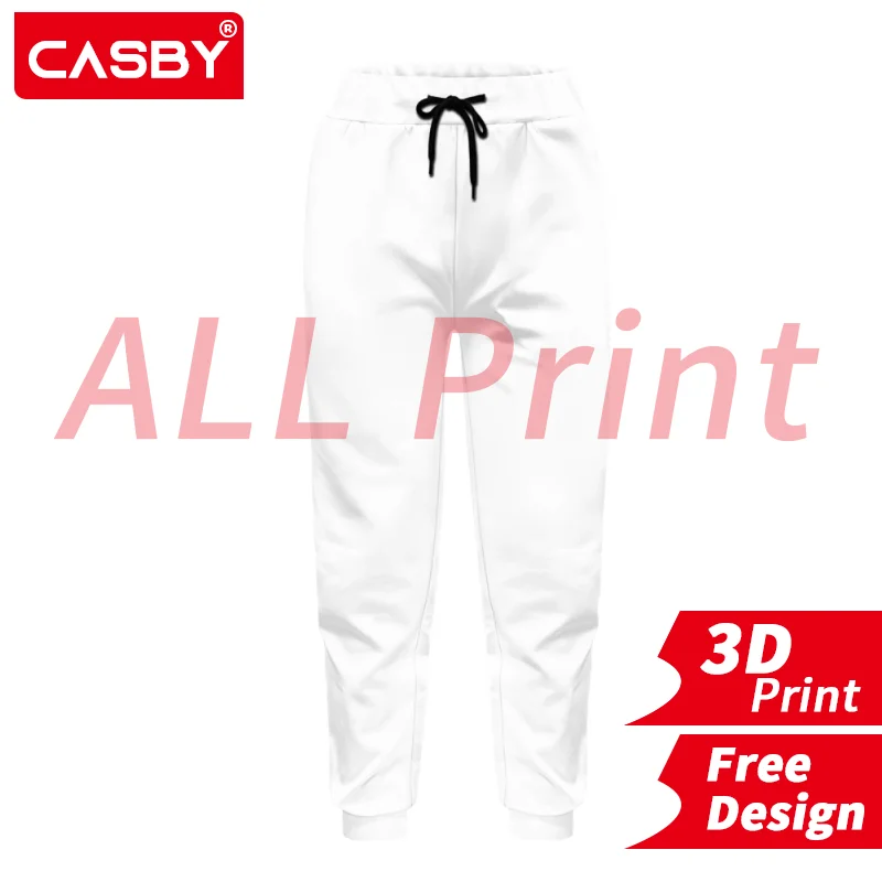 

2022 Men Sweatpant Spring Drawstring Sports Pants Casual Loose Pants 3D Print Custom Logo All Print Design DIY Free Design