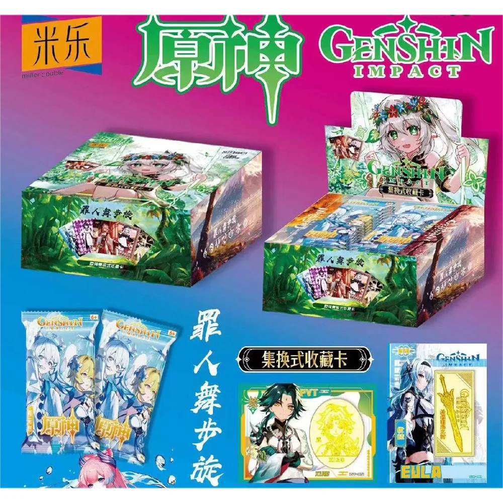 Genshin impact Collection PR Cards Booster Box Cartoon Girl Party Swimsuit Tcg Anime Game Child Kids Birthday Toy For Gifz
