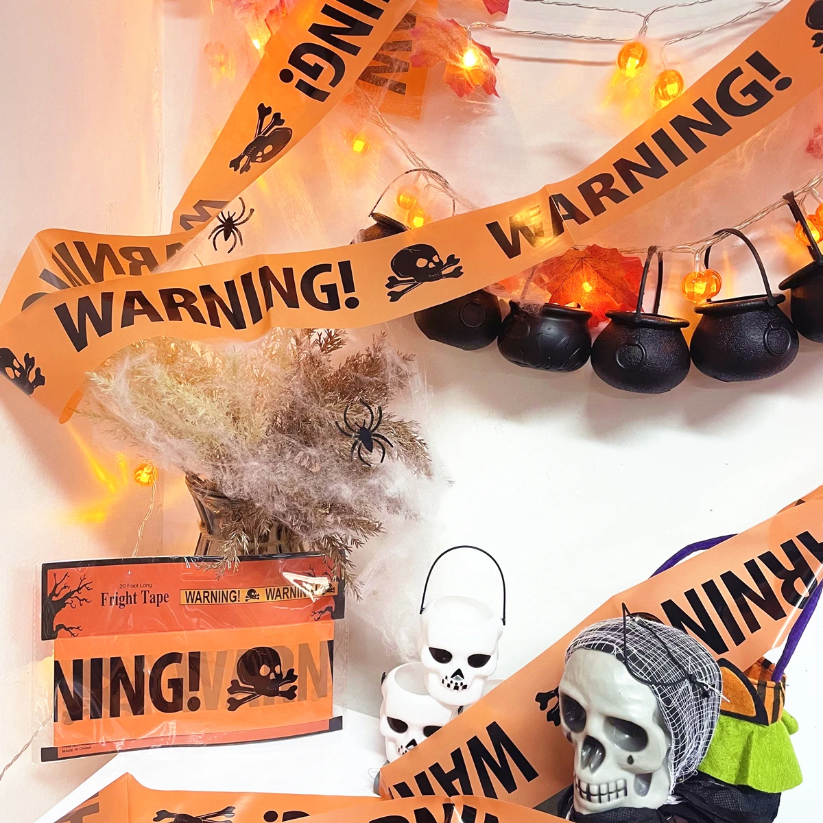 

6Mx8CM Halloween Warning Tape Signs Halloween Props Danger Warning Line New Isolation Belt Sign Home Garden Halloween Decoration