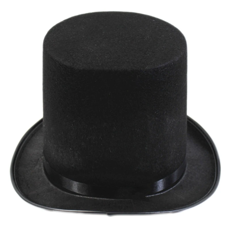 Magician Top Hat Black Top Hat Magician Performed Hat Jazz Stage Performances Bowler Top Hat Fancy Dress Costume