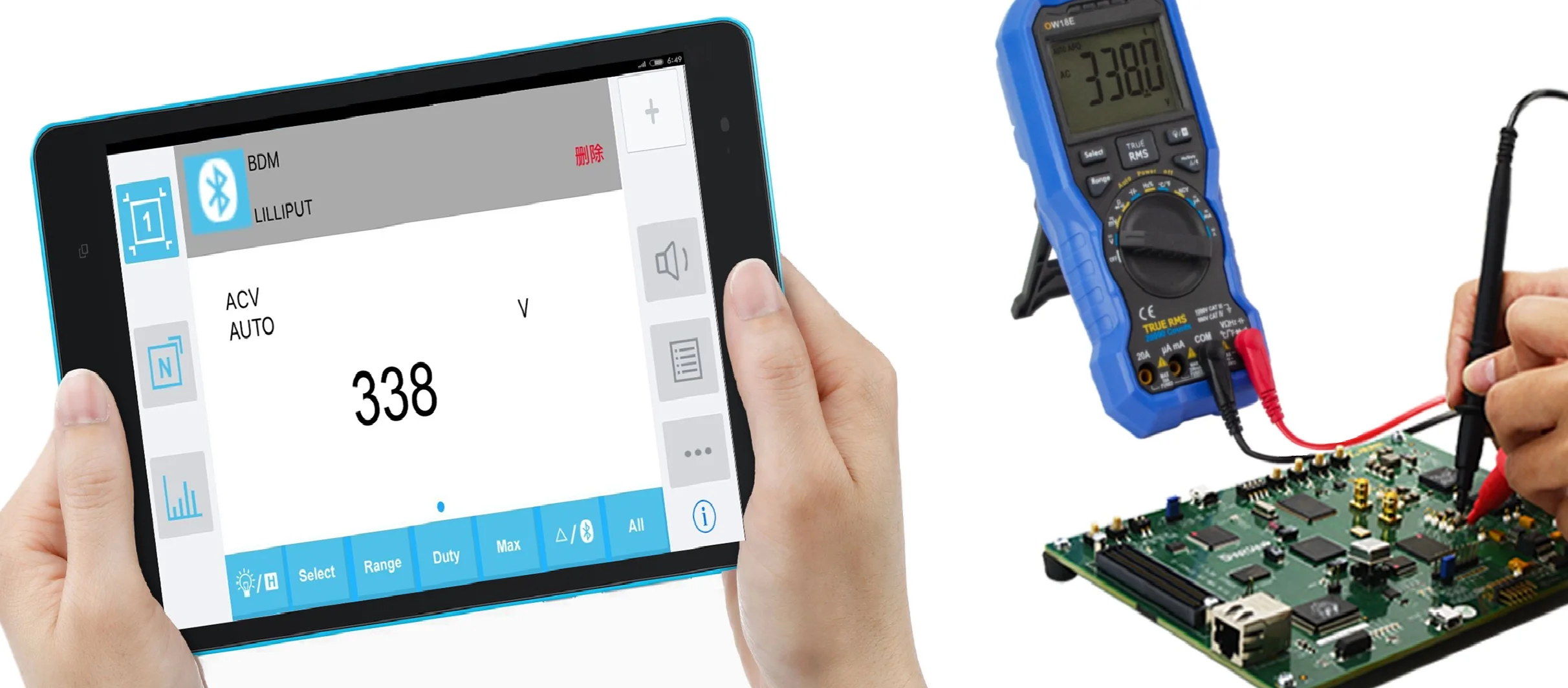 OW18E Digital Multimeter NCV Contactless Voltmeter BLE4.0 Wireless Transmission