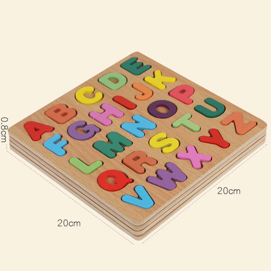 Wooden Alphabet Number Puzzle 3