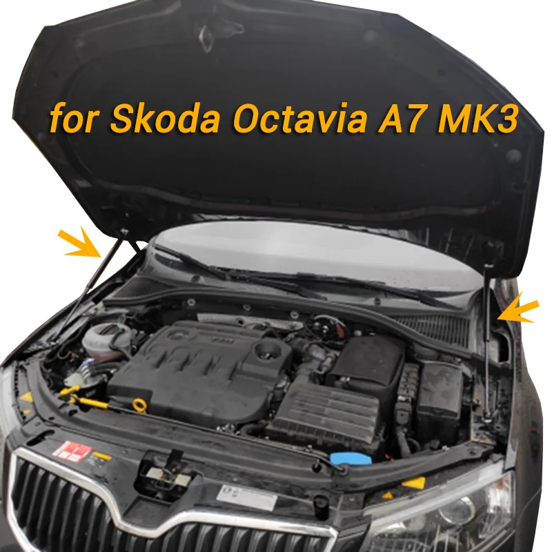 

Qty(2) Car-Styling for Skoda Octavia A7 MK3 2013-2020 Refit Front Bonnet Hood Gas Shock Lift Strut Bars Spring Support Rod Arm