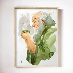 Watercolor Art Print of Avatar The Last Airbender - Living Room Wall Decor - 40X60cm Unframed (2)