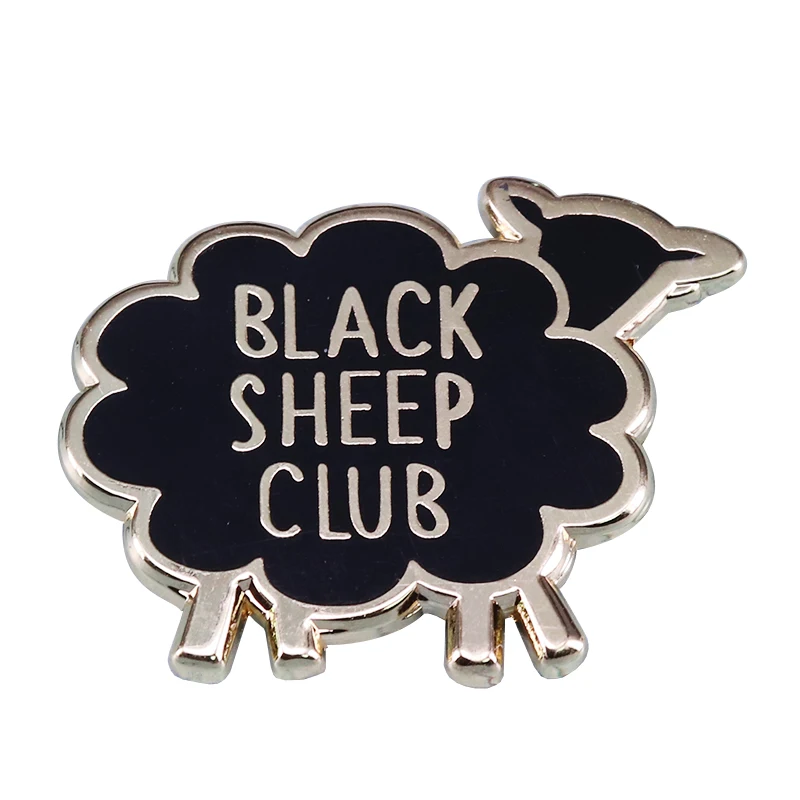 

Black Sheep Club Creativity Cartoon Enamel Pins Disgrace Lapel Brooch Funny Adult Humor Jacket Jewellery Accessories Badge