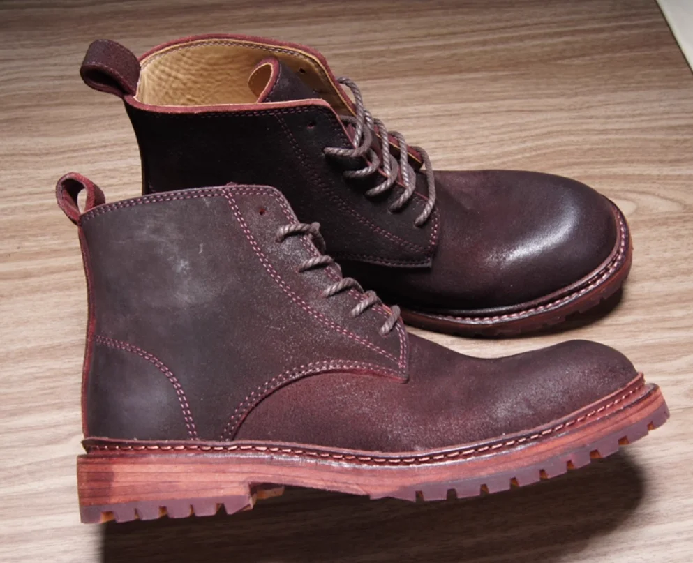 Thick Sole Hiking Motorcycle Boots