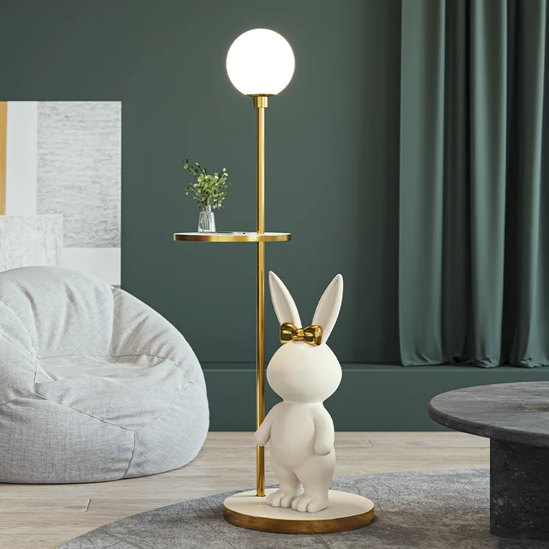 

Floor Lamp Nordic Modern Fashion Coffee Table Chirdren Lights Boy and Girl Room Bedroom Rabbit Floor Lamp Fixture