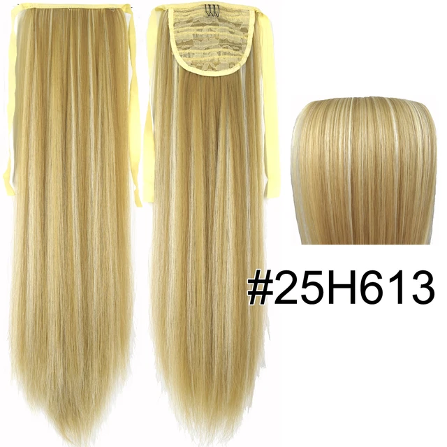 TOPREETY Synthetic Fiber Heat Resistant Straight Ribbon Ponytail Extensions 1006 25H613