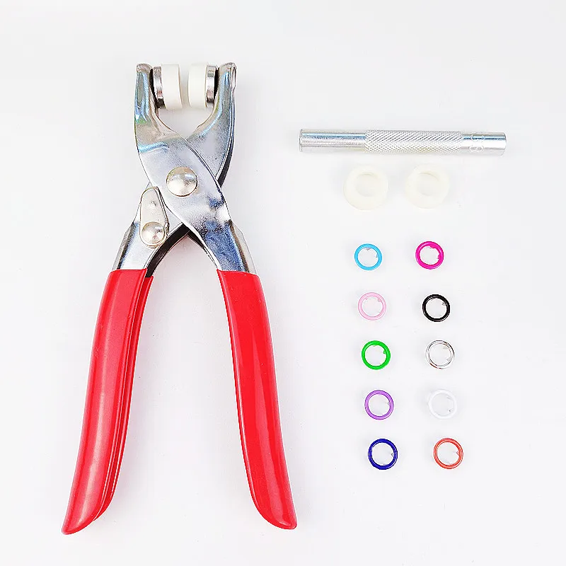 Tick Button Pliers Set DIY Metal Tick Snaps Buttons with Fastener Pliers Press Tool Kit For Sewing Crafting Clothes Pants Jean 3