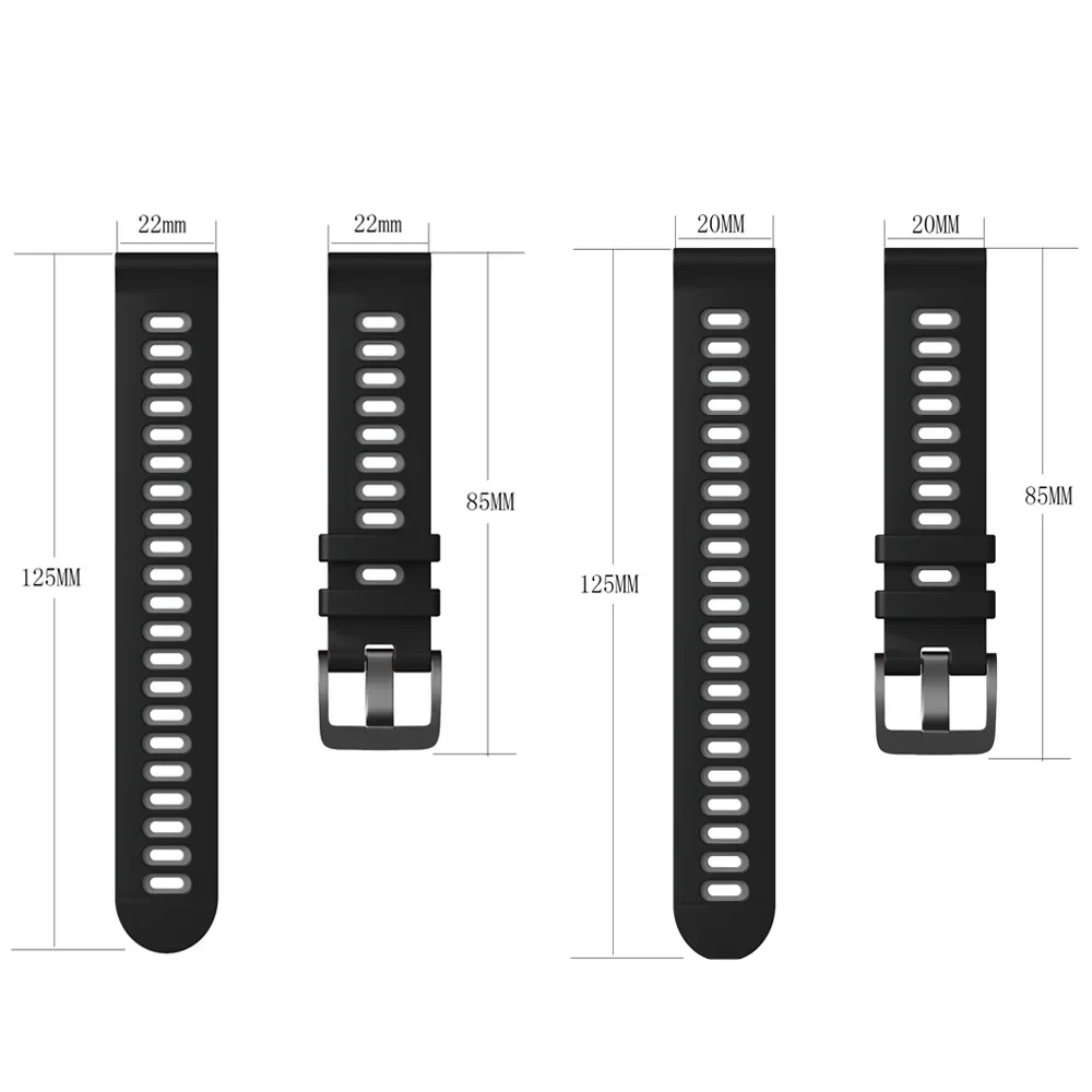 Double Color Watchband - 20mm/22mm Replacement Strap