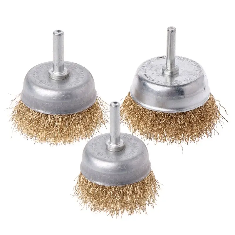 

Rotary Wire Brush Round Shank Flat Wire Wheels for Metal Rust Paint Removal