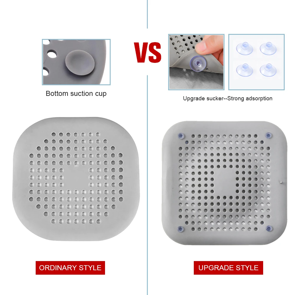Silicone Hair Filter Sink Anti-blocking Strainer Kitchen Bathroom Sewer Outfall Filters Shower Drain Bathtub Stopper Strainers shower drain plug,shower drain,floor drain filter,shower sink strainer,sink drain strainer,bathtub stopper,floor drain strainer,basin drain cover,floor drain,bathroom water stopper