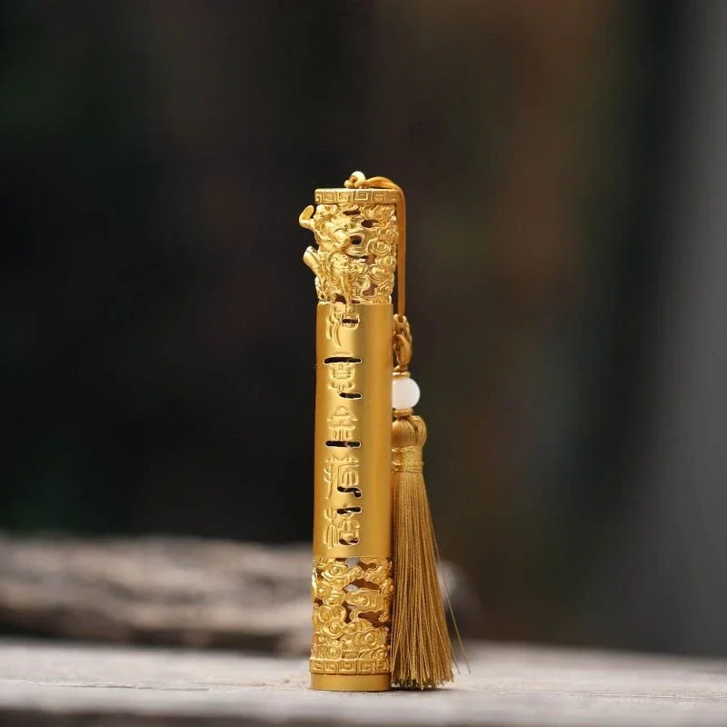 Retro Alloy Vertical Incense Burners, Bamboo Pattern Hollowed Out, Indoor Line Aroma Rack, Living Room Bedroom Decorations , 1Pc