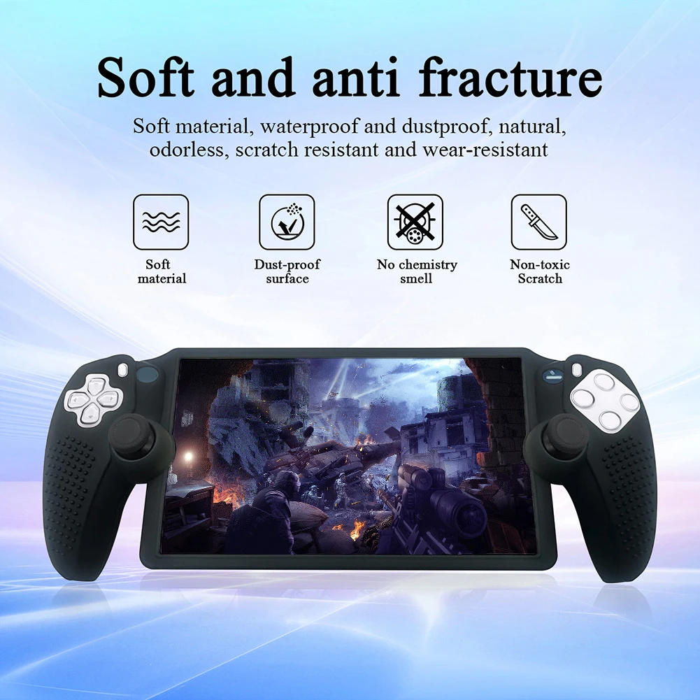 Silicone Protective Case Drop-proof Soft Case Cover Sleeve Anti-Scratch Protector Shell Non-Slip for PS5 Portal Game Console