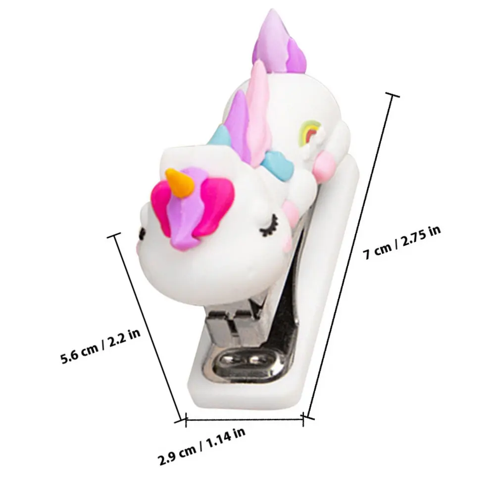 2Pcs 귀여운 스테이플러 책상 사무실 홈 학교 학생 교사 미적 문구 용품을위한 작은 휴대용 핸드 스테이플러