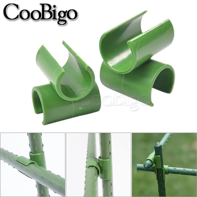 10 Darabos Kereszteződésű Műanyag Klipek Növényi Tartó Rögzített Csatlakozó Állítható Mezőgazdasági Rögzítőelemek Oszlopok Kertészeti Kiegészítők 8-20 Mm