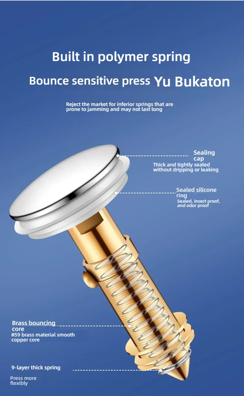 Filtr pop-up zamontowany w zlewie ze stali nierdzewnej