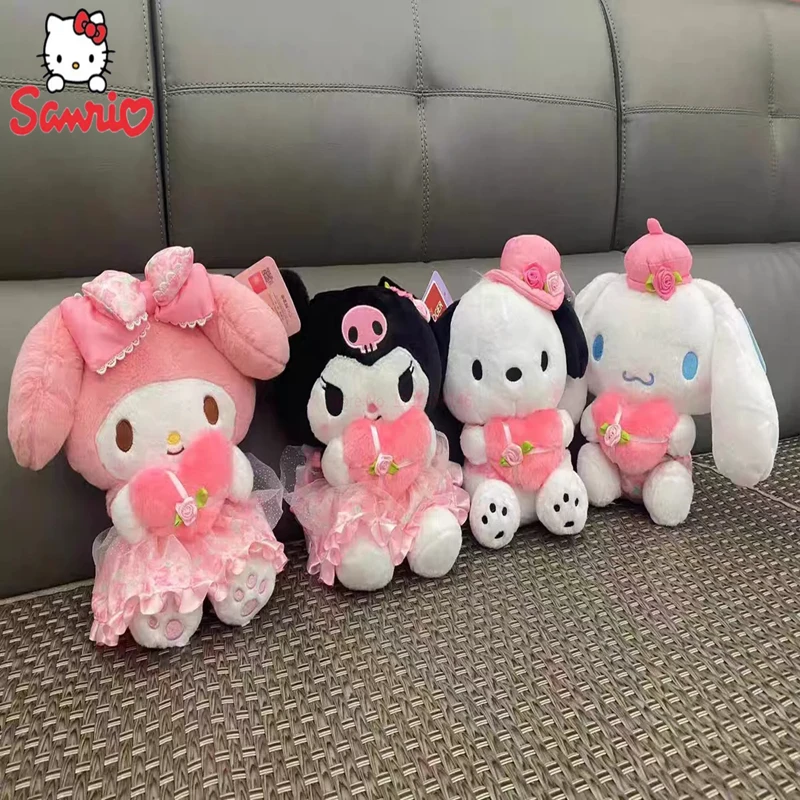 

Sanrio Cinnamoroll Kuromi романтический цветок морская серия Мелодия полако плюшевые куклы игрушки Мягкая набивная Подушка Декор для комнаты рождественские подарки
