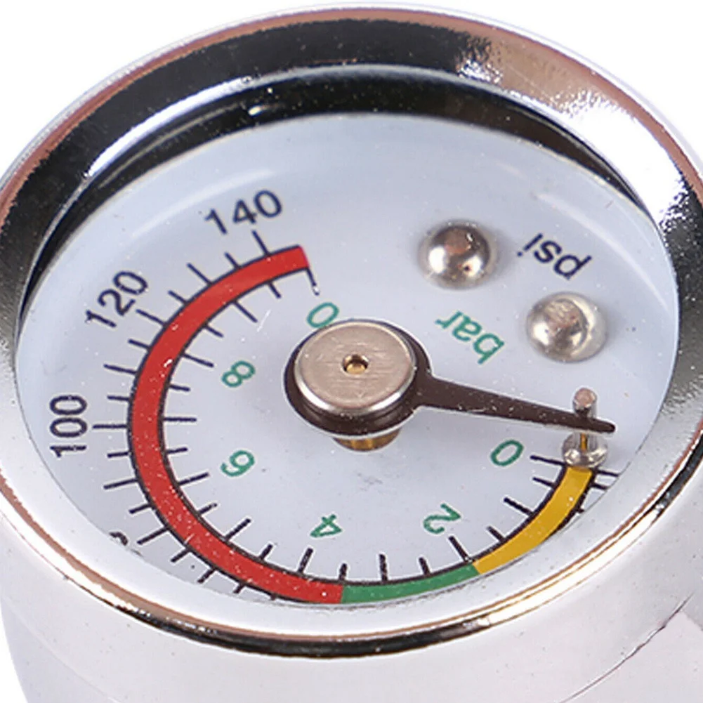 1/4 Inch Bsp Mini Air Regulator Valve Tool Durable Small Tail Pressure Gauge with Nozzle for Spray Tool