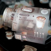 Yoofun 6x200cm INS Style Masking Tape Coffe Brunch Bread Cafe Decorative Stickers Diy Label for Journal Scrapbooking Diary Album 1