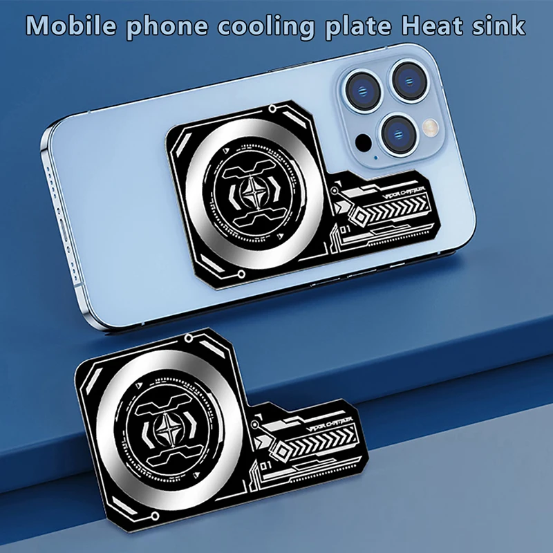 Phone Cooler Mobile Radiator Mobile Heat Dissipation Plate Cell Phone Fan Mobile Phone Cooling Plate Heat Sink Expend Cooling Area For Fans Game Cooler Cell Phone For IPhone/Samsung/Xiaomi