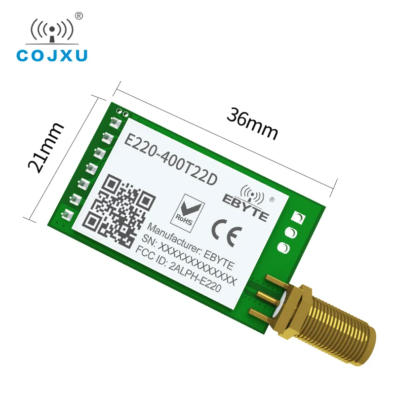 LLCC68 Wireless LoRa Module UART 433MHz 470MHz 22dBm 5km Long Range SMA-K RSSI WOR Watchdog Cojxu E220-400T22D Transceiver RF