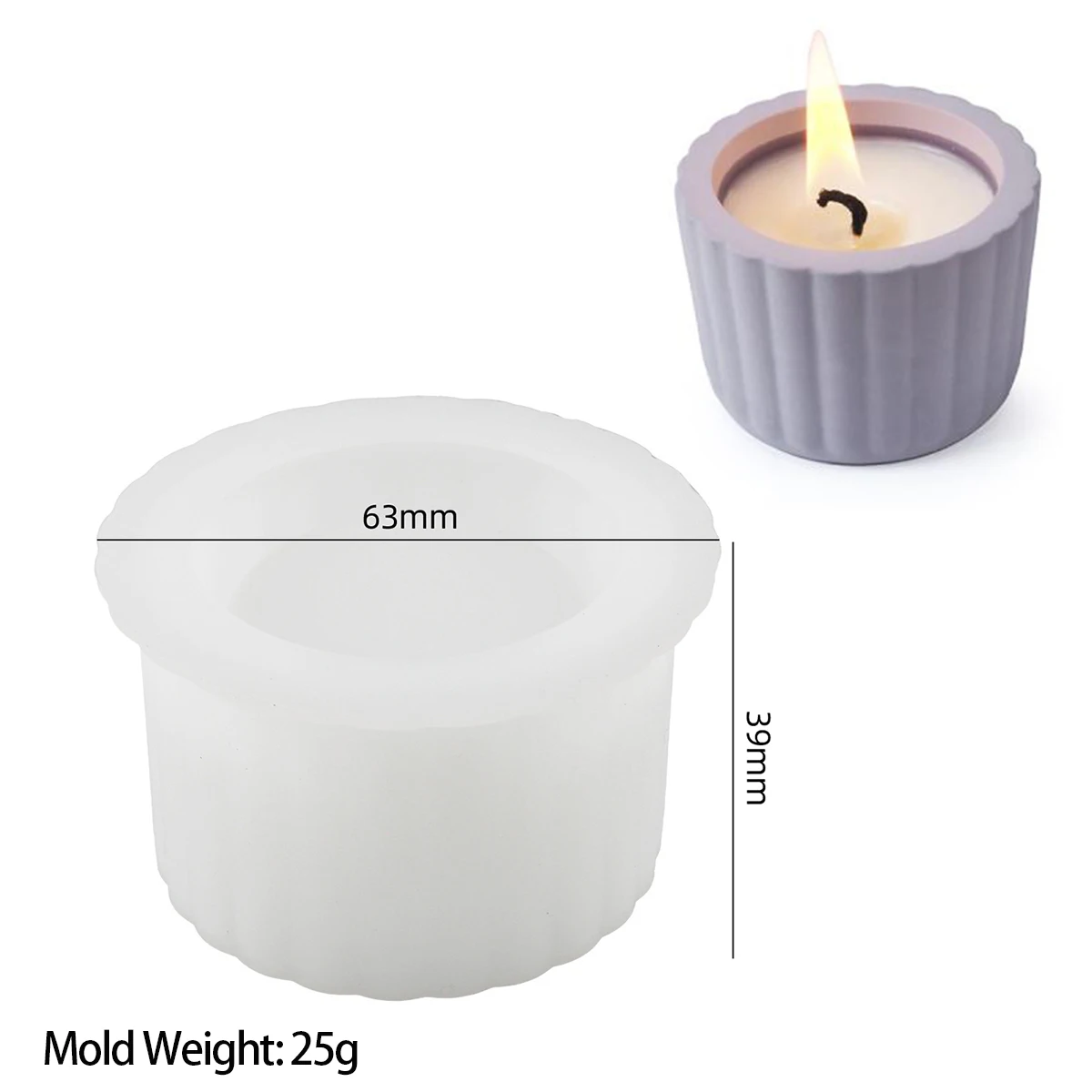 Diamond Pattern Silicone Mold for Home Decor: Versatile Jar, Pot, and Holder