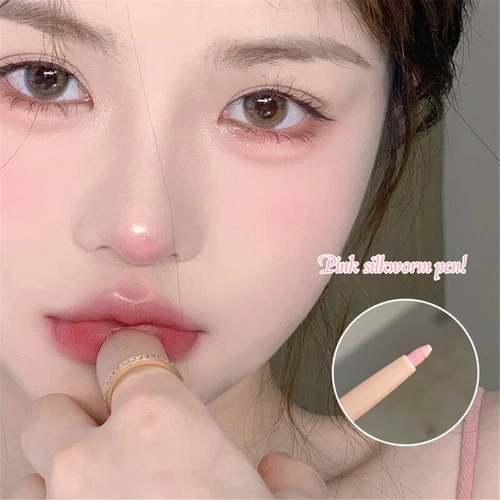 반짝이 아이섀도 펜 진주 광택 매트 다이아몬드 아이 라이너 펜, 방수 하이라이트 밝게 누에 메이크업 펜슬 반짝이는 눈꺼풀 3